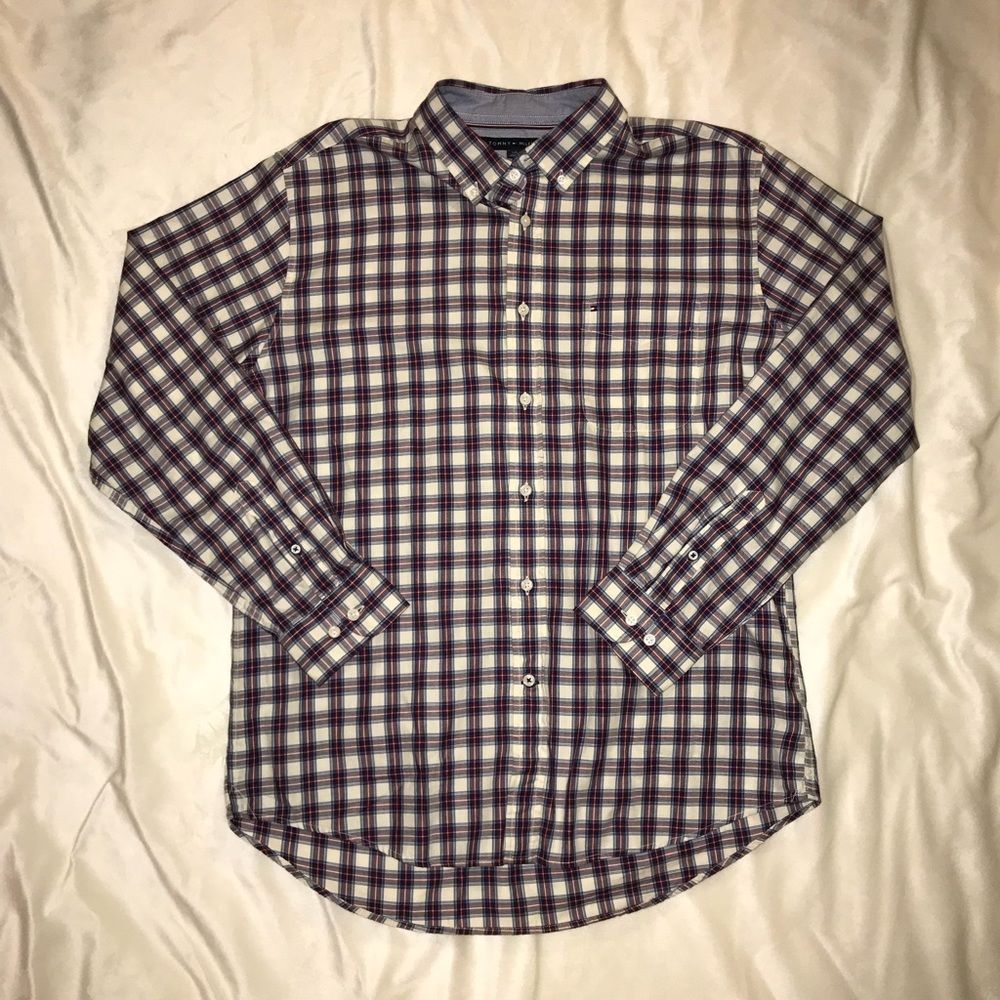 BNWOT Men’s Tommy Hilfiger Plaid Dress Shirt
